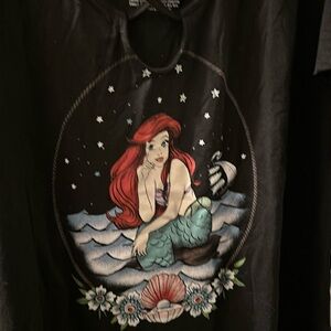 New with tags Torrid Black Tee with Red and Blue Mermaid Design